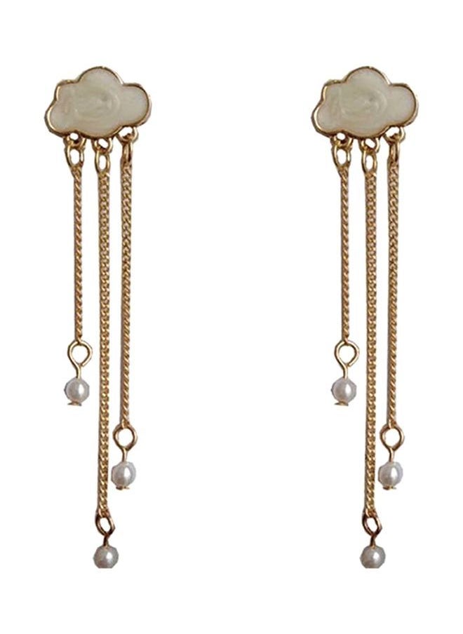NIBEMINENT Cloud Shape Pearl Dangle Earrings  - Image 1