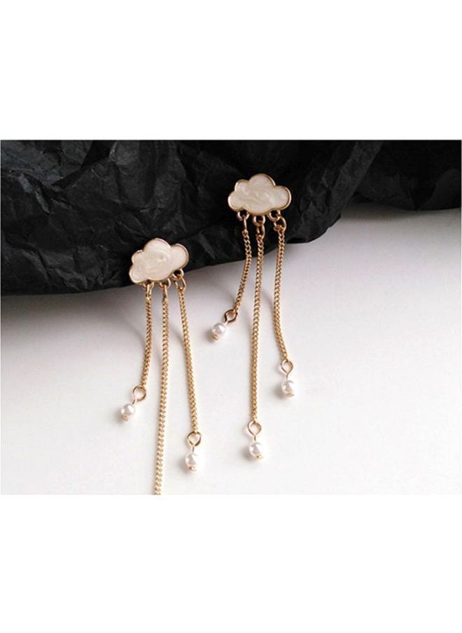 NIBEMINENT Cloud Shape Pearl Dangle Earrings  - Image 3