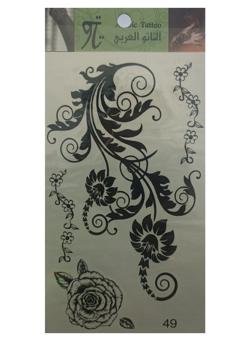Generic Temporary tattoo in the form of attractive different rose