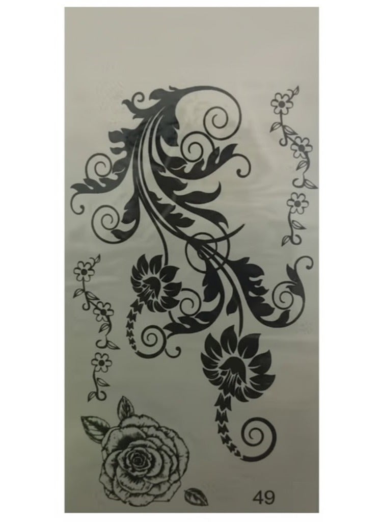 تاتو مؤقت على شكل وردة جذابة مختلفة - Image 1