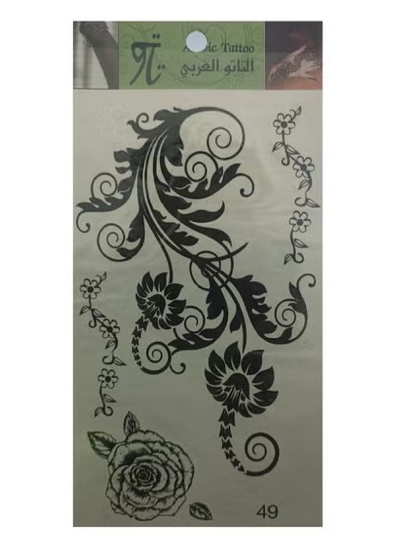 تاتو مؤقت على شكل وردة جذابة مختلفة - Image 2