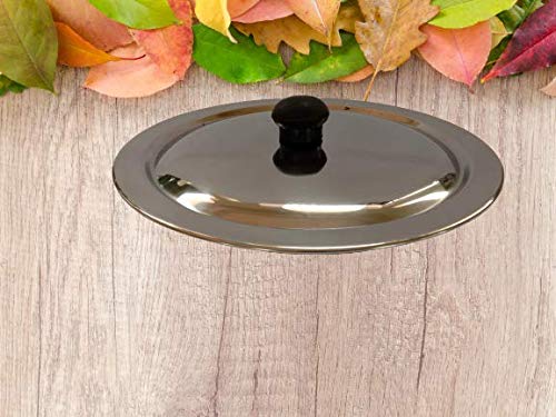 Starlinks® Heavy duty Stainless Steel ss Lid for Tope vessels, kadai, with Knob. Lid diameter 23.5cm,26.5 and 29.0cm. Approx.Weight 860gm. Quantity-1set (M4,5,6) - Image 2