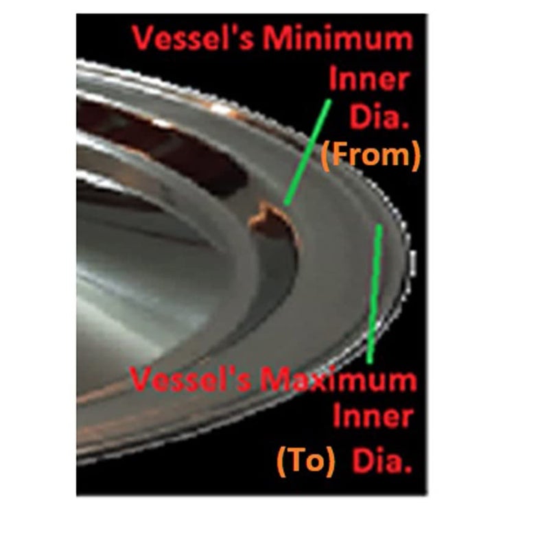 Starlinks® Heavy duty Stainless Steel ss Lid for Tope vessels, kadai, with Knob. Lid diameter 23.5cm,26.5 and 29.0cm. Approx.Weight 860gm. Quantity-1set (M4,5,6) - Image 5