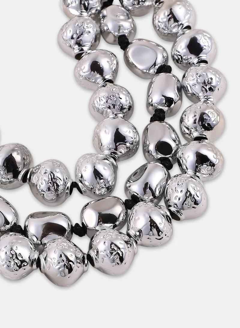 SOHI GrainÃ© Multi-Layer Artificial Necklace Jewellery