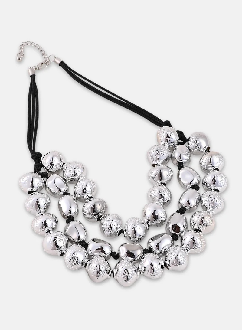 SOHI GrainÃ© Multi-Layer Artificial Necklace Jewellery