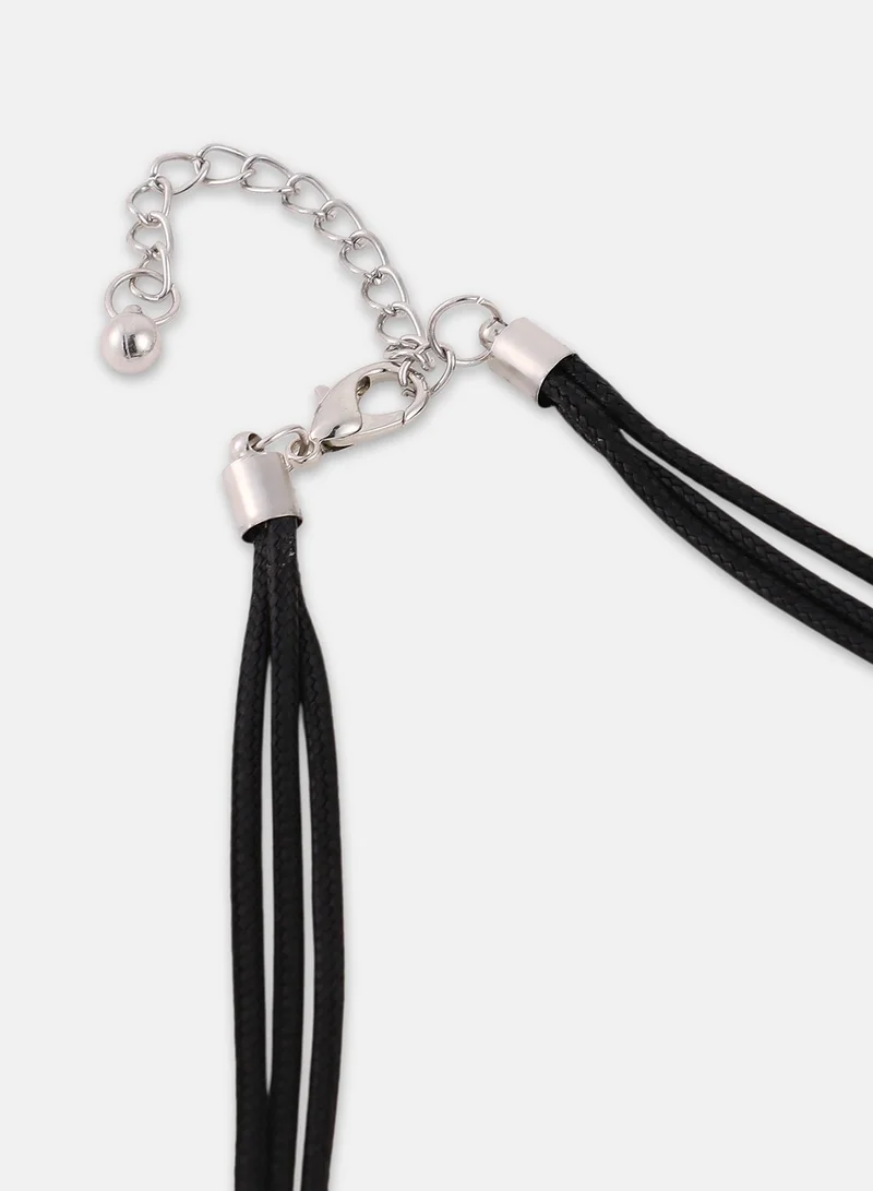 SOHI GrainÃ© Multi-Layer Artificial Necklace Jewellery