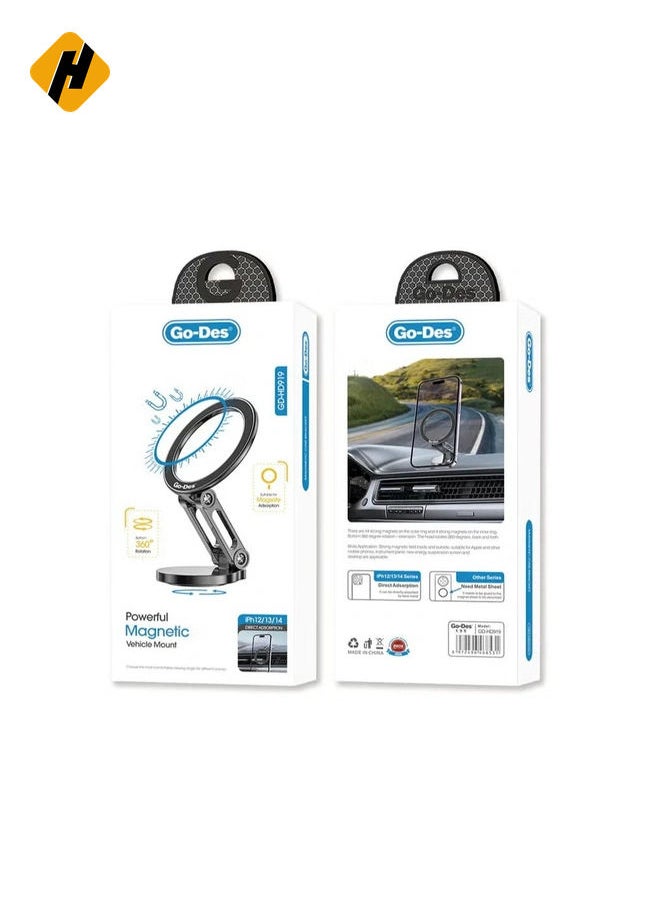 HuHa Go Des 360 Degree Rotating Magnetic Stand Car Phone Holder  - Image 2