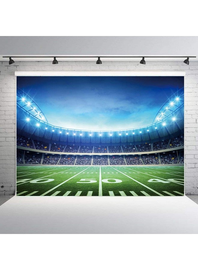 INRUI Ruini Football Field Photography Backdrop Football Field Auditoriumlight Themed Party Backdrop 7X5Ft - Image 1