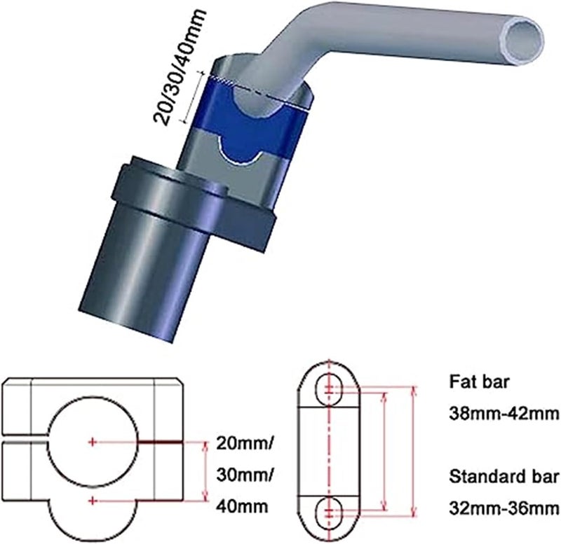 Vuzmode CNC Billet Aluminum Handlebar Risers for Arctic Cat - Image 4