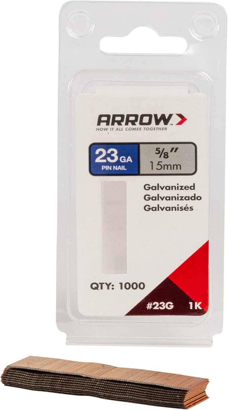 Arrow Fastener Arrow 23G15-1K Arrow 5/8-Inch Pin Nail, 1000-Pack - Image 1