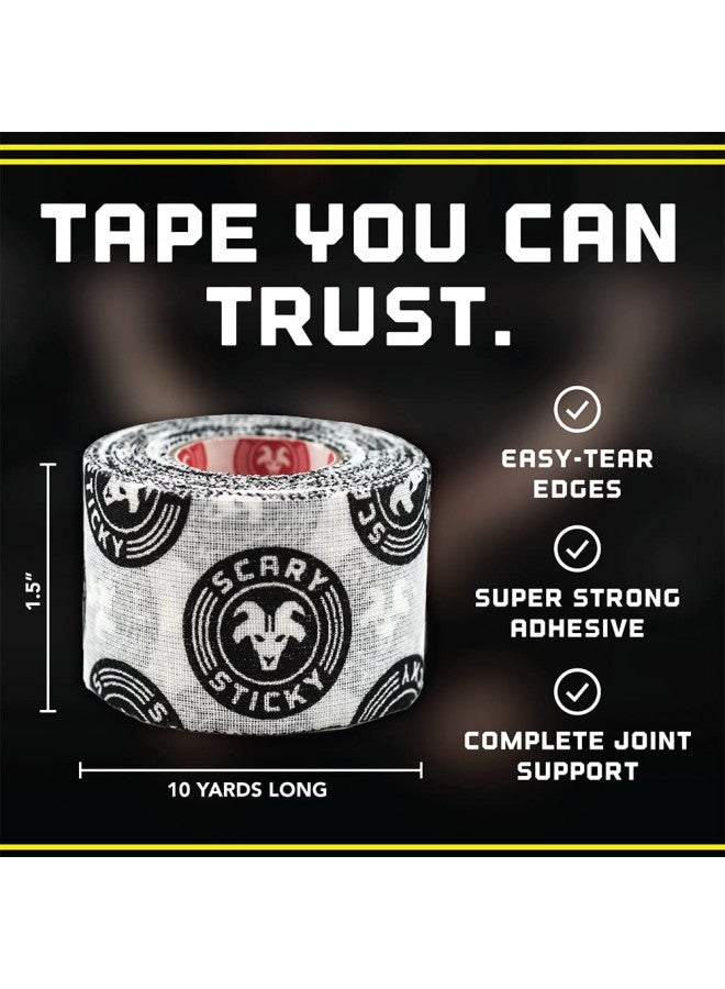 Goat Tape Scary Sticky Premium Hook Grip Tape, Athletic Tape for Cross Training, Weightlifting Tape, Cross Training Accessories, Sports Grip Tape - 30 Feet Long, White/Black, 1 Roll - Image 3