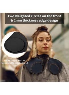 Aiseely AISEELY Large Hair Cutting Collar, Hair Cutting Guide Collar Silicone Waterproof Cutting Cape for Hair Stylist, Barber Shop Hair Cutting Pad for Salon Hairdressing Hair Coloring - Black  - Image 5