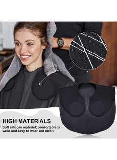 Aiseely AISEELY Large Hair Cutting Collar, Hair Cutting Guide Collar Silicone Waterproof Cutting Cape for Hair Stylist, Barber Shop Hair Cutting Pad for Salon Hairdressing Hair Coloring - Black  - Image 2