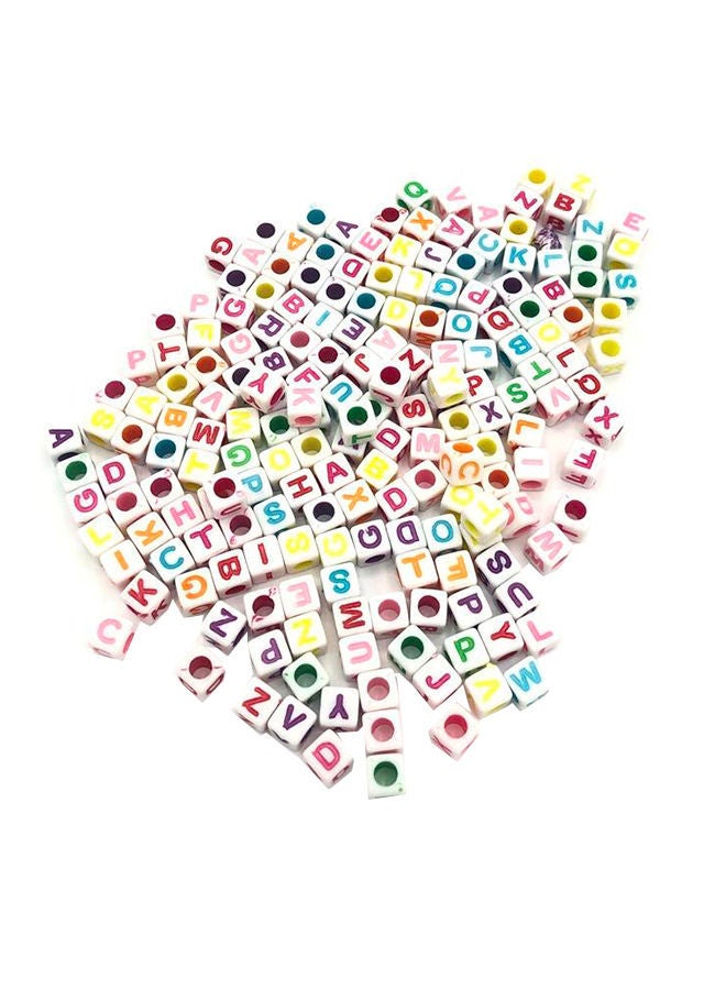 NIBEMINENT 1000-Piece DIY Crafting Alphabet Cube Shaped Beads 0.6x0.6cm - Image 1