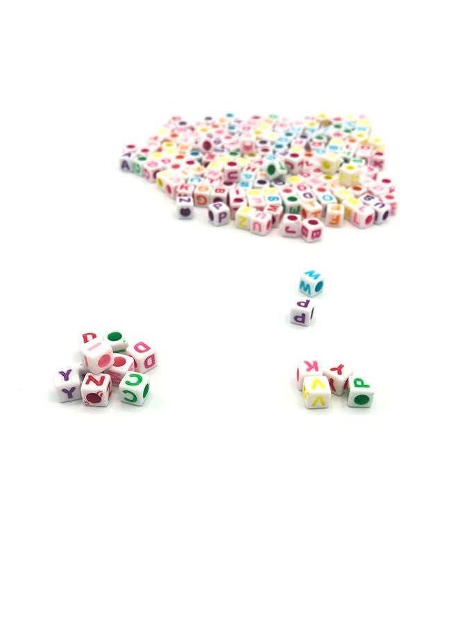 NIBEMINENT 1000-Piece DIY Crafting Alphabet Cube Shaped Beads 0.6x0.6cm - Image 2