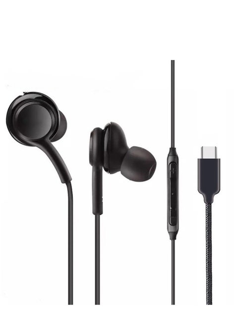 USB C Headphone for Samsung S23 FE S22 S21 S20 A53 A54 Wired Earbuds Magnetic in-Ear Type C Earphone with Microphone Volume Control Bass Stereo Noise Canceling for iPhone 15 Pro Max Pixel 6 6a 7a 8