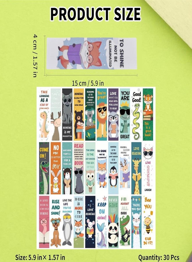 Cioohan 30PCS Funny Animal Bookmark for Kids and Women - Creative Cartoon Page Holders, Unique Gifts for Students, Books Lovers，Readers on Birthday School Rewards Library Reading - Image 5