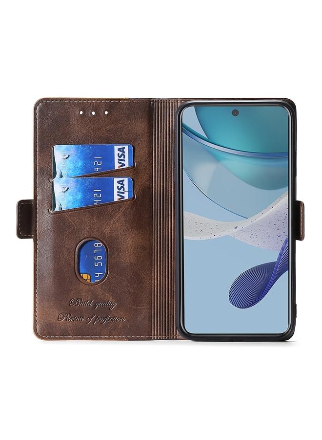 اس-توب جراب هاتف Honor 90 Pro 5G بلون متباين مع مشبك جانبي من الجلد - Image 3