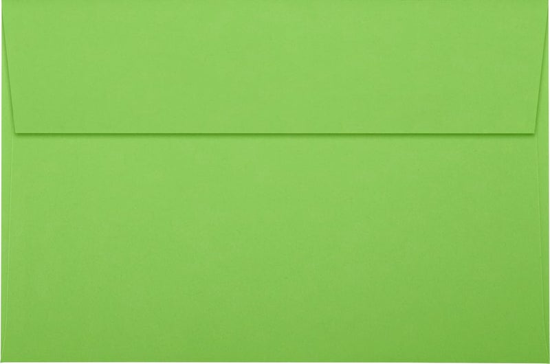 LUXPaper A9 Invitation Envelopes | Peel & Press | 5 3/4" x 8 3/4" | Limelight Green | 80lb. Text | 50 Qty - Image 2