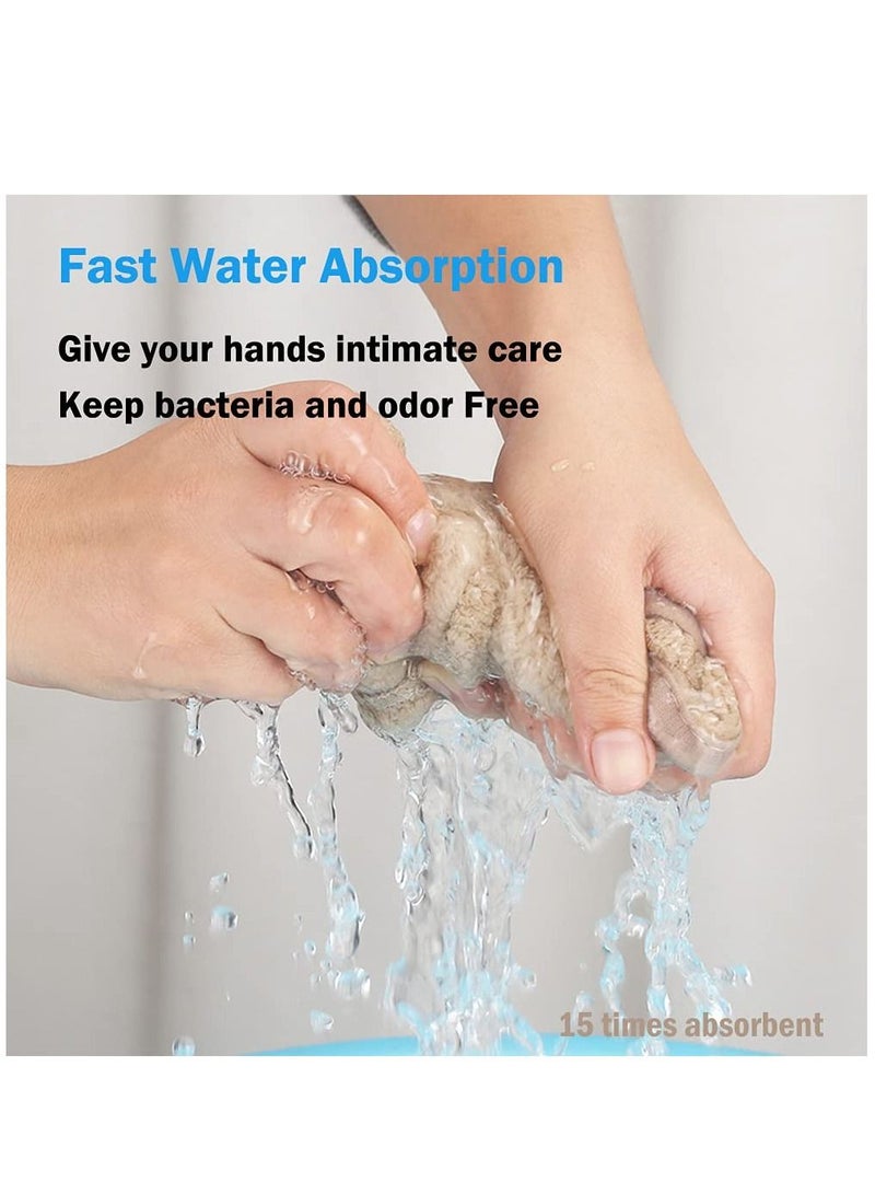 KASTWAVE 4 Pack Cute Hand Towels Bathroom Towels with Hanging Loop Children Hand Towel Animals Microfiber Coral Fleece Absorbent Hand Towel for Kitchen Bathroom Bedroom - Image 3