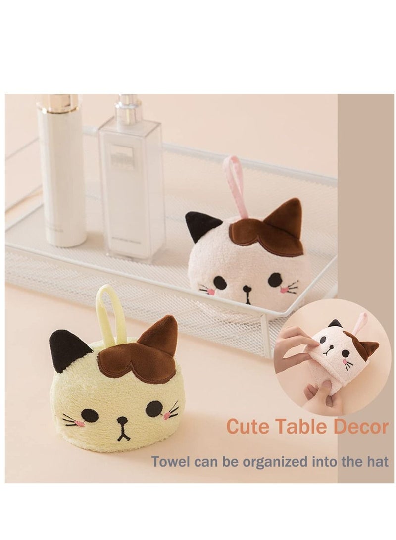 KASTWAVE 4 Pack Cute Hand Towels Bathroom Towels with Hanging Loop Children Hand Towel Animals Microfiber Coral Fleece Absorbent Hand Towel for Kitchen Bathroom Bedroom - Image 5