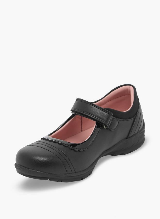 JUNIORS Girls Hook & Loop Mary Jane School Shoes - Image 4