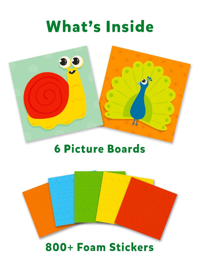 Skillmatics Fun with Foam Animals, No Mess Felt Sticker Art for Kids, 3D Foam Stickers, DIY Craft Kits, Gifts for Boys & Girls Ages 3, 4, 5, 6, 7  - Image 2