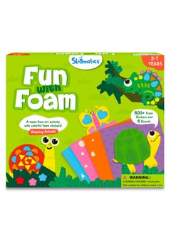 Skillmatics Fun with Foam Animals, No Mess Felt Sticker Art for Kids, 3D Foam Stickers, DIY Craft Kits, Gifts for Boys & Girls Ages 3, 4, 5, 6, 7  - Image 1