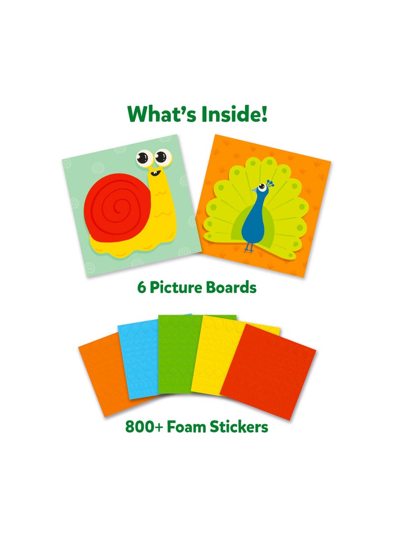 Skillmatics Fun with Foam Animals, No Mess Felt Sticker Art for Kids, 3D Foam Stickers, DIY Craft Kits, Gifts for Boys & Girls Ages 3, 4, 5, 6, 7  - Image 2