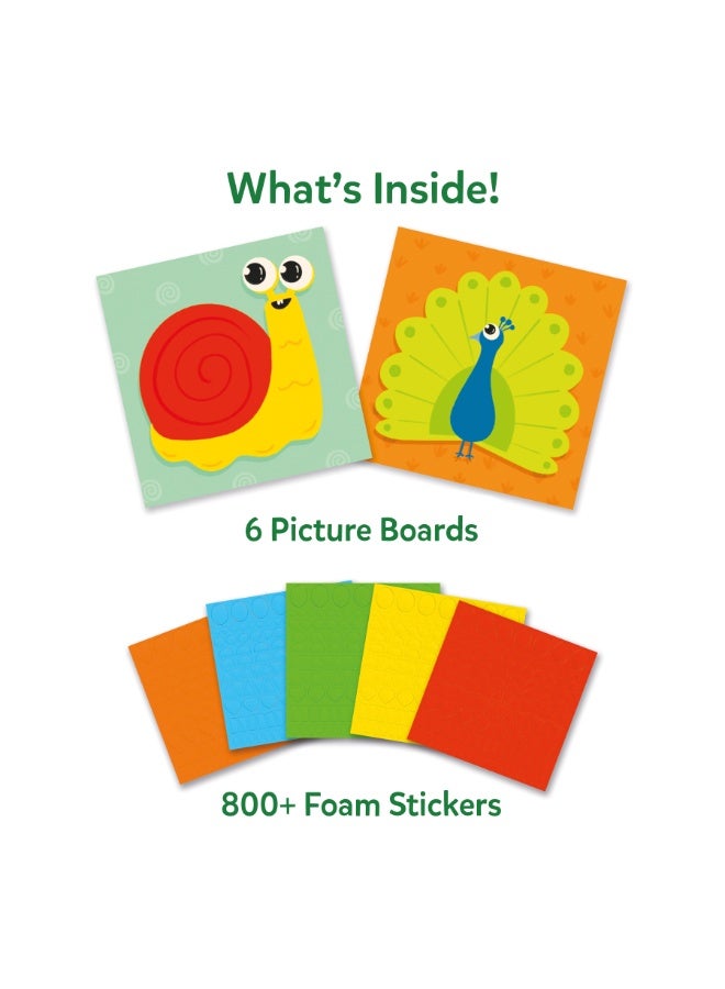 Skillmatics Fun with Foam Animals, No Mess Felt Sticker Art for Kids, 3D Foam Stickers, DIY Craft Kits, Gifts for Boys & Girls Ages 3, 4, 5, 6, 7 - Image 2