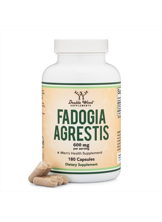 Double Wood Supplements - Fadogia Agrestis, 600mg Per Serving - 180 Capsules - Image 1