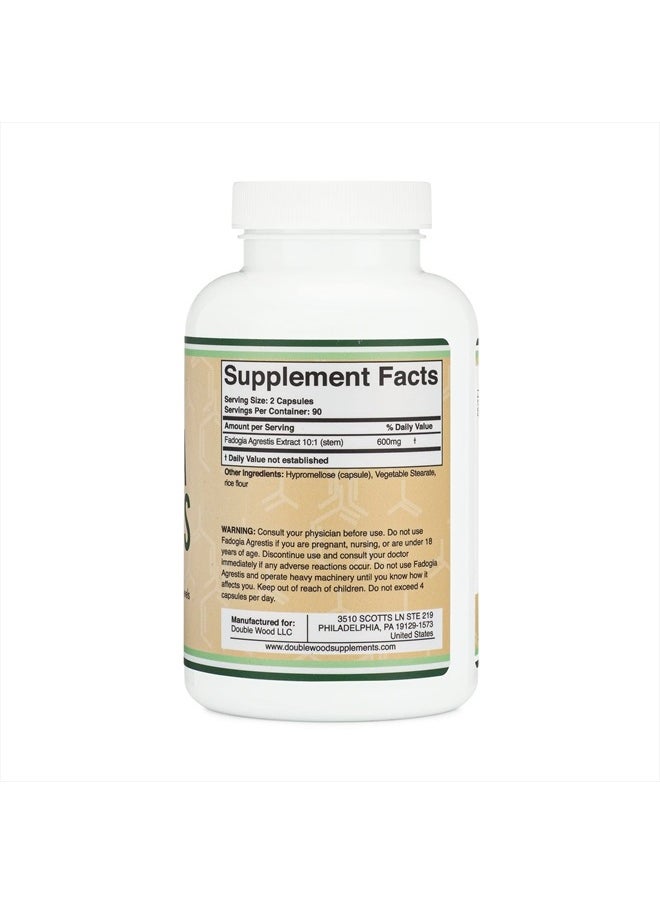 Double Wood Supplements - Fadogia Agrestis, 600mg Per Serving - 180 Capsules - Image 1