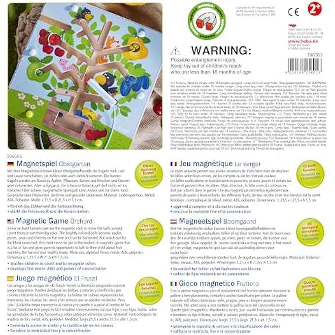 Haba Magnetic The Raven Fruit Teo Game Multicoloured 306083 - Image 4