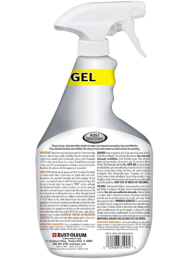 RUST-OLEUM 300112 Rust Dissolver Gel32 Oz  - Image 2
