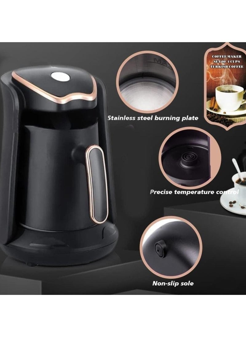 Generic Automatic Turkish Coffee Maker 250ml 4 Cup Electric Coffee Pot Fast & Easy Turkish Coffee Machine with One-Touch Operation Perfect for Authentic Coffee at Home  - Image 3