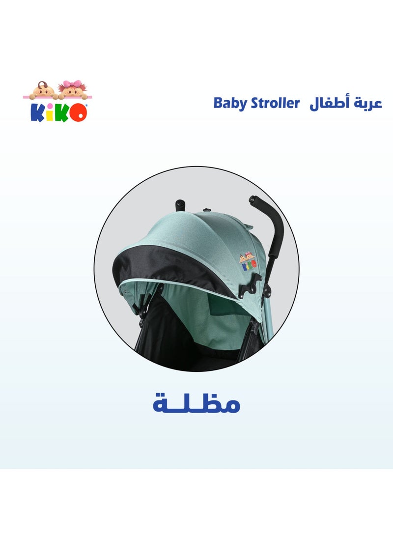 Kiko Comfortable Stroller 8 Wheels, 0 Months +, Grey - Image 4