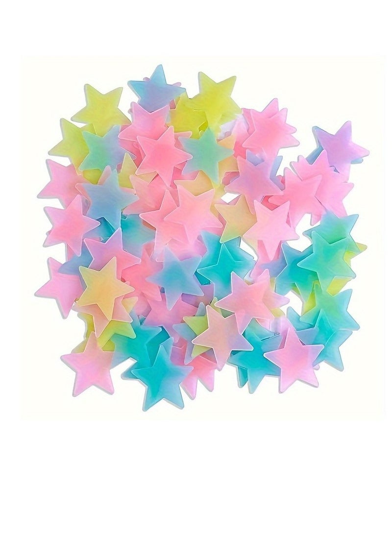 100 Glow in the Dark Stars, Fluorescent Wall and Ceiling Star Stickers to Make Your Bedroom Twinkle Like the Night Sky, Bedroom Decor, Home Decor - Image 2