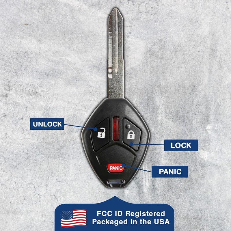 KeylessOption Keyless Entry Remote Uncut Car Ignition Chip Key Fob Replacement for OUCG8D-620M-A - Image 4