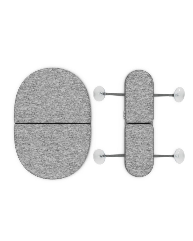 Lalo Knee & Elbow Saver - Foldable Padded Cushions for Bathtime, Quick-Dry, Suction Cups for Stability, Bath Kneeler Rest Set 17 x 11.5 in Knee Pad & 16 x 4.5 in Elbow Pad - Heather Grey - Image 1