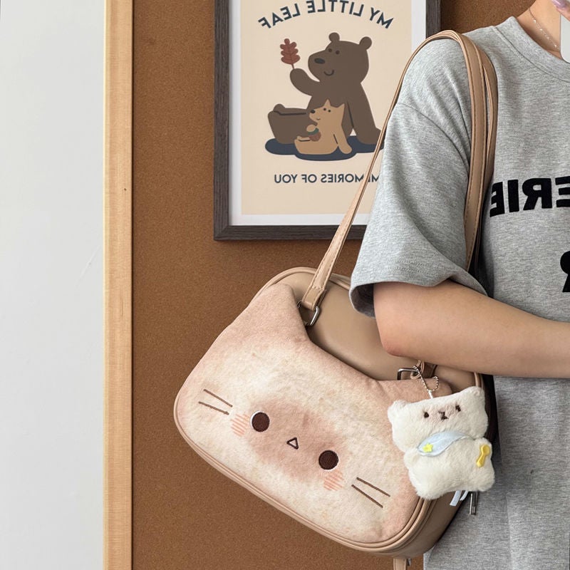 Cute Toasted Bread Cat Backpack for Women 2025 Fashion Multi-functional Large Capacity Cartoon Backpack - Image 2