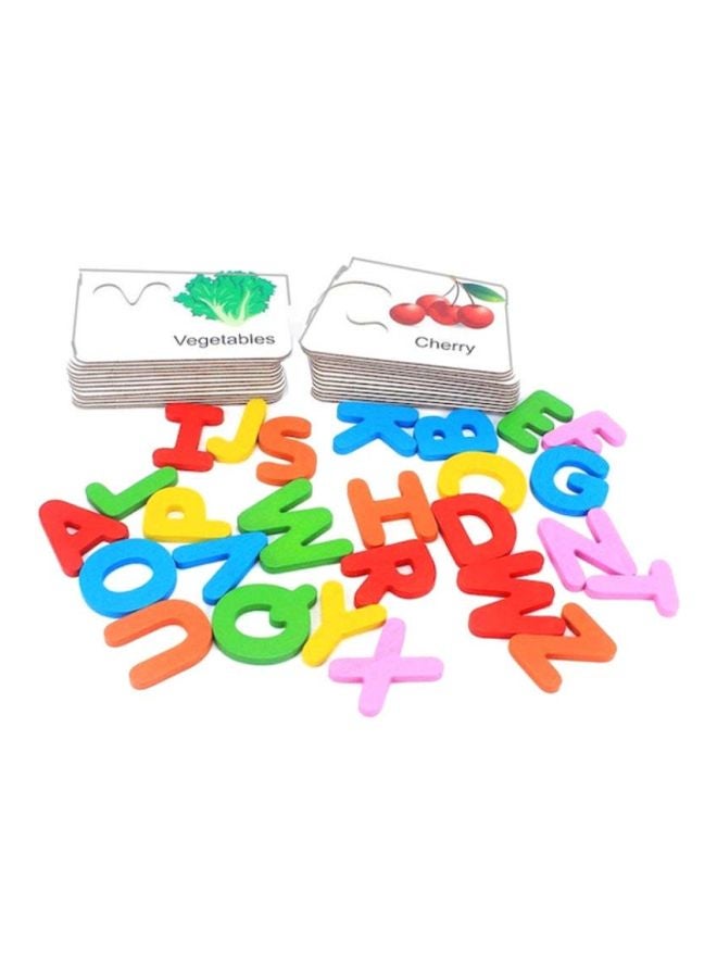 English Letters Spelling Card Pegged Puzzle 17.8x15x4cm - Image 2