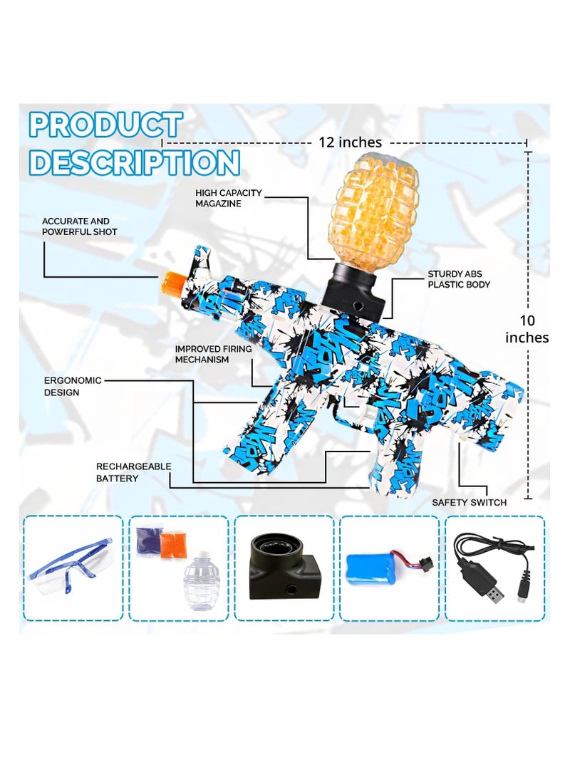 Dubkart Gel Bead Splatter Blaster Toy,with 55000 Water Balls and Goggles,Good for Outdoor Activities Team Fun Games and Gifts Boys and Girls - Image 5