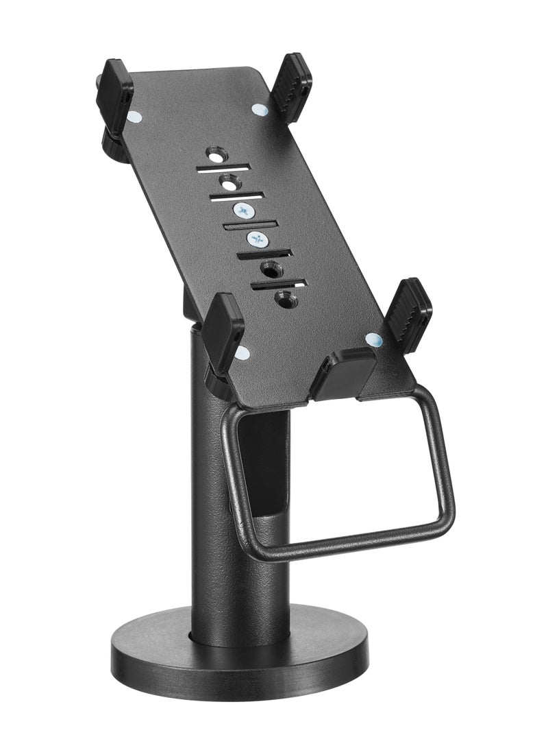 Skill Tech Skilltech SH 006PS Universal Swivel & Tilt Credit Card Terminal POS Stand | Adjustable Holder 70–110mm | ±45° Tilt, 360° Swivel | Cable Management | Black - Image 1