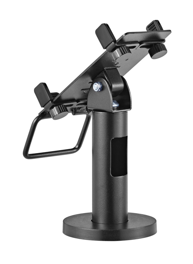 Skill Tech Skilltech SH 006PS Universal Swivel & Tilt Credit Card Terminal POS Stand | Adjustable Holder 70–110mm | ±45° Tilt, 360° Swivel | Cable Management | Black - Image 5