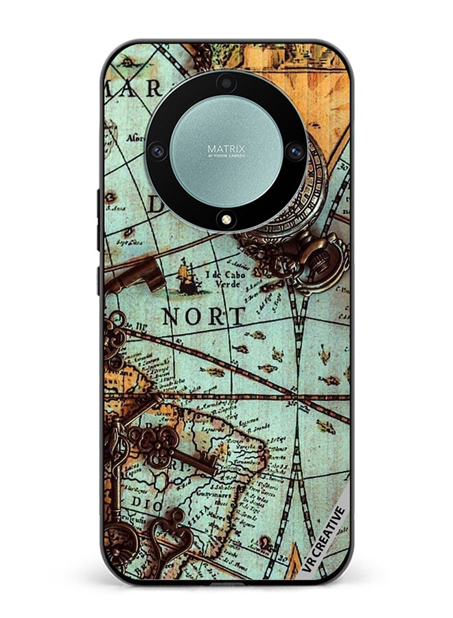 VR CREATIVE Protective Case Cover For Honor X9b Compas Design Multicolour - Image 1