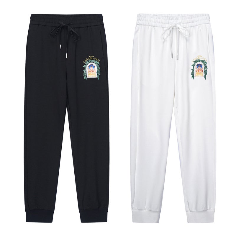 Casablanca Trousers Fashion Brand Casa Star Castle Letter Logo Printed Casual Sports Pants - Image 2