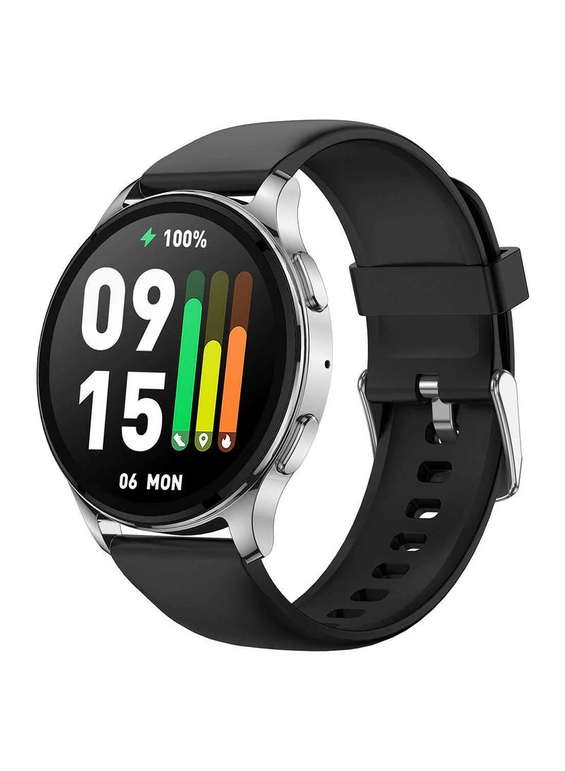 أمازفيت ساعة ذكية Pop 3R بشاشة AMOLED مقاس 1.43 بوصة (3.6 سم) واتصال BT ومساعدة صوتية بتقنية الذكاء الاصطناعي فضي - Image 1