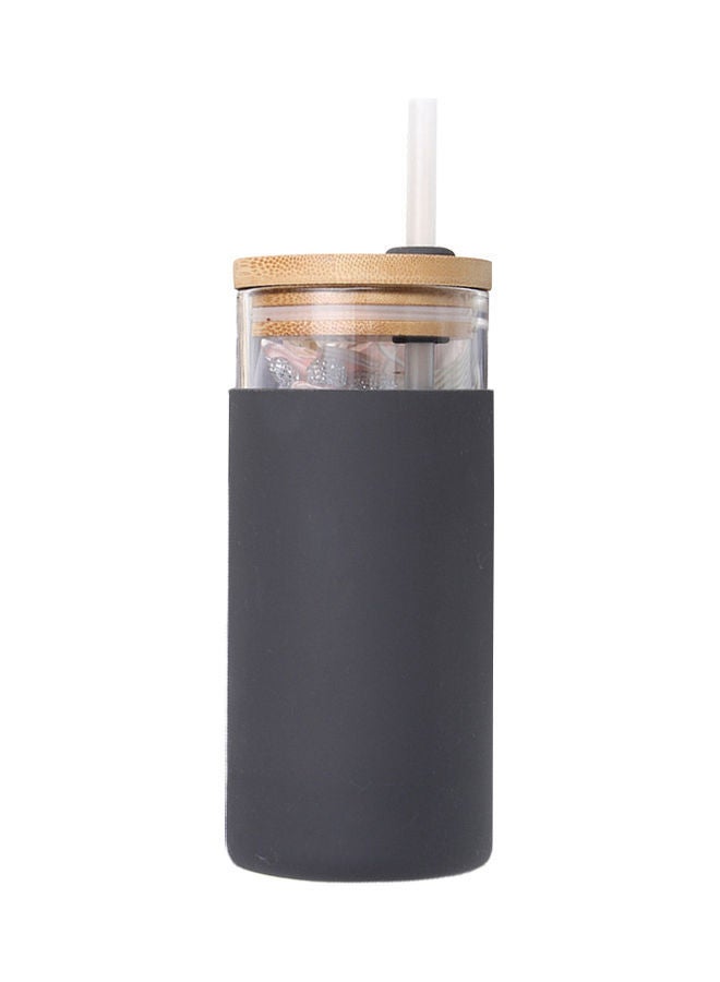 NIBEMINENT Anti-Scalding Water Bottle With Straw Grey