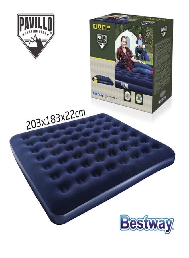 Bestway Flocked Air Bed/King 203X183X22Cm -26-67004 - Image 1