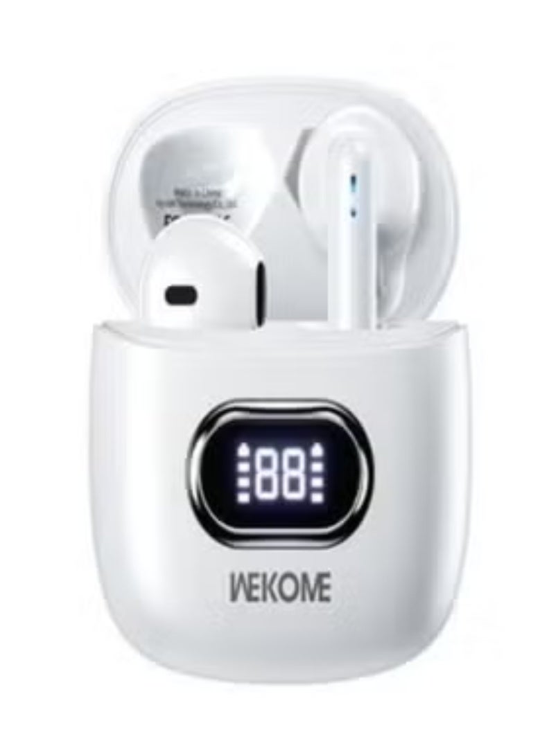 ويكومي WS-01 Wireless Bluetooth Earbuds – In-Ear Headphones with Charging Case, Built-in Mic, Touch Control, LED Battery Display & Long Playtime | Compact Lightweight Design – White - Image 1
